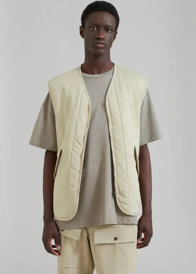 Men The Frankie Shop Outerwear Lant Reversible Vest Slate Green