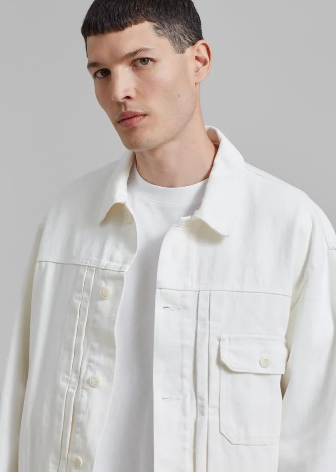 Men The Frankie Shop Outerwear Matthew Denim Jacket White