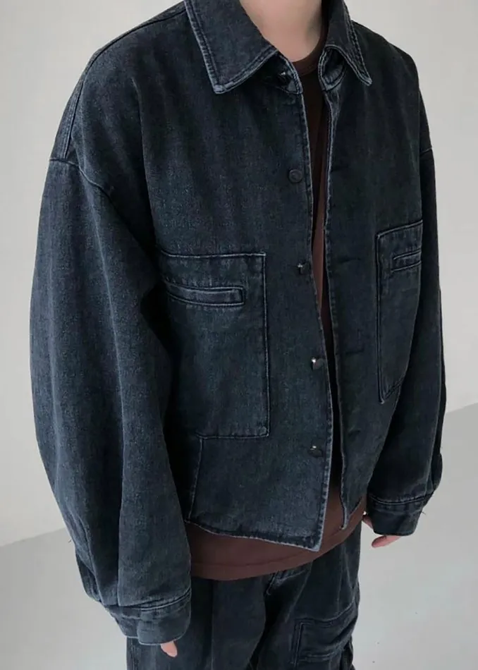Men The Frankie Shop Outerwear Miller Denim Jacket Black Wash