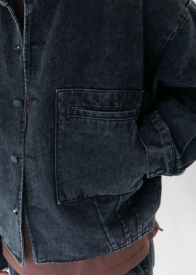 Men The Frankie Shop Outerwear Miller Denim Jacket Black Wash
