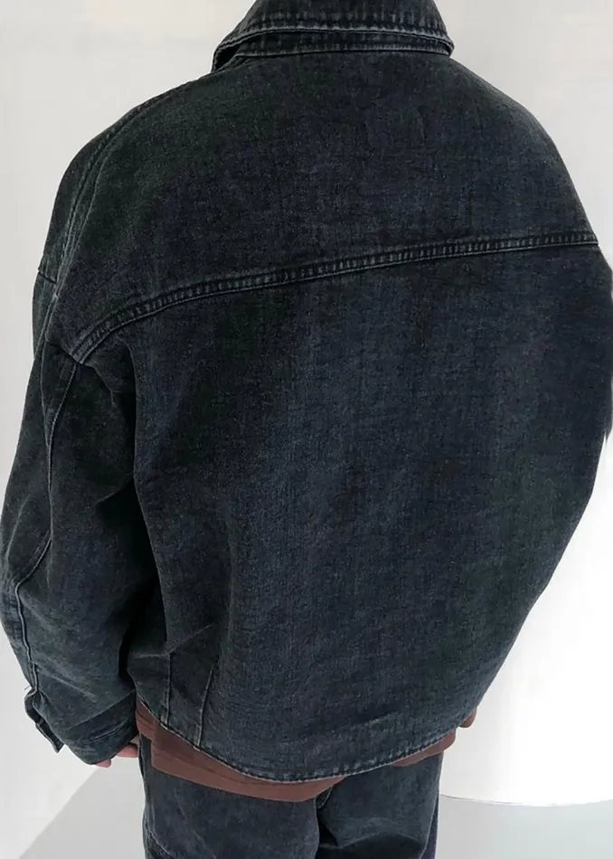 Men The Frankie Shop Outerwear Miller Denim Jacket Black Wash