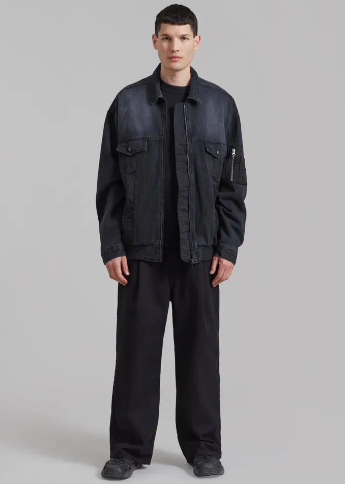 Men The Frankie Shop Outerwear Nash Denim Jacket Black