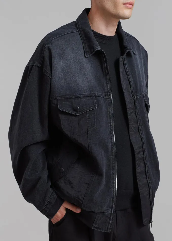Men The Frankie Shop Outerwear Nash Denim Jacket Black