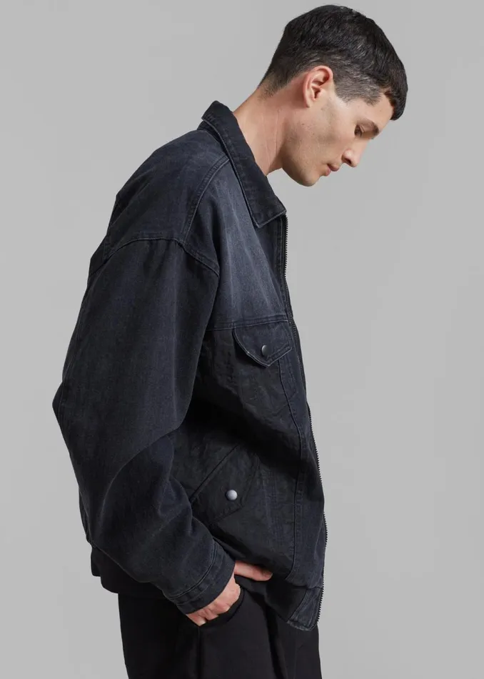 Men The Frankie Shop Outerwear Nash Denim Jacket Black
