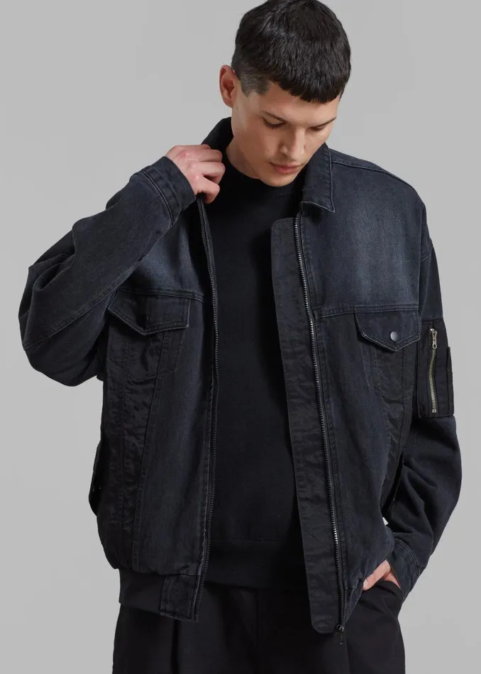 Men The Frankie Shop Outerwear Nash Denim Jacket Black