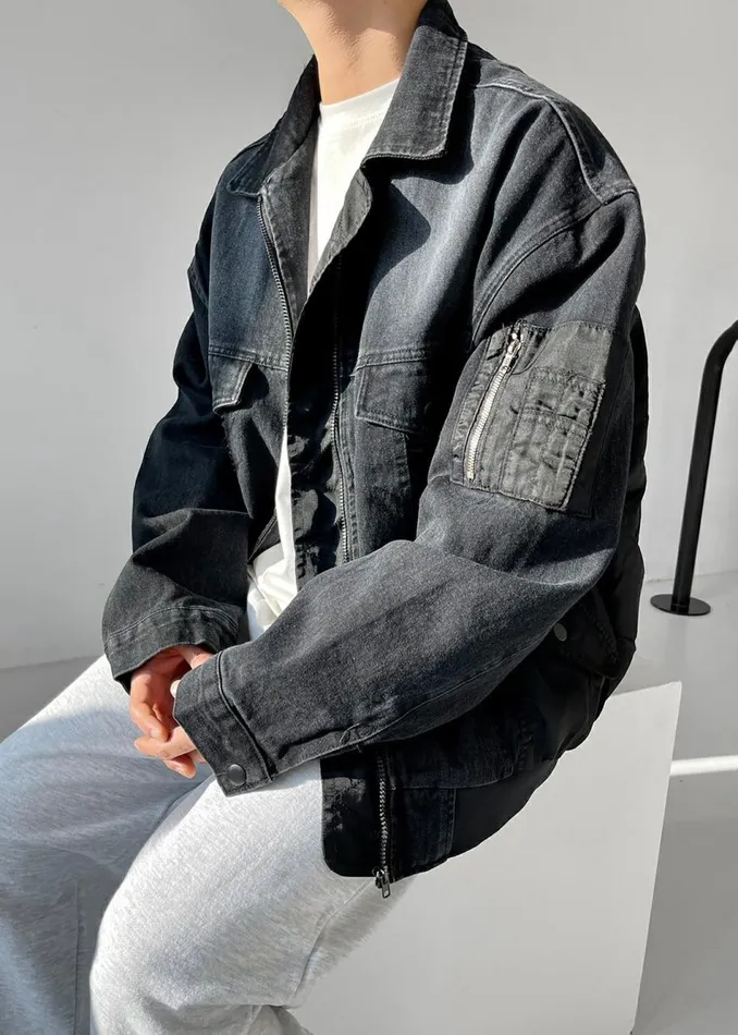 Men The Frankie Shop Outerwear Nash Denim Jacket Black