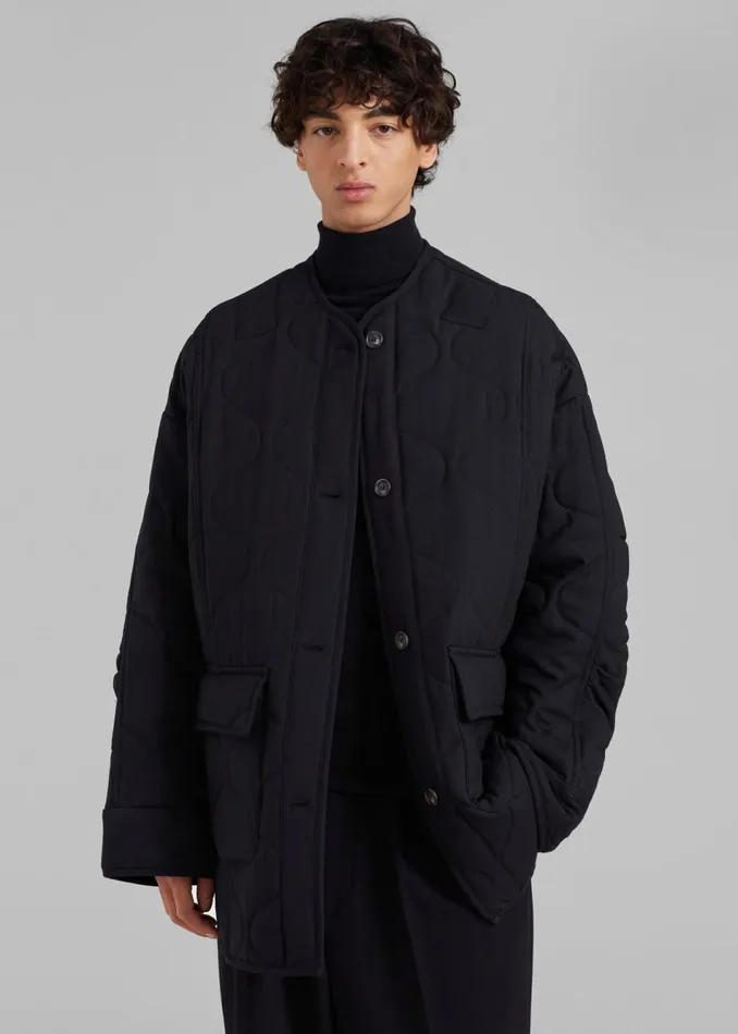 Men The Frankie Shop Outerwear Ted Quilted Jacket Black