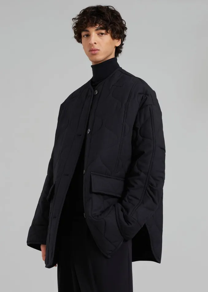 Men The Frankie Shop Outerwear Ted Quilted Jacket Black