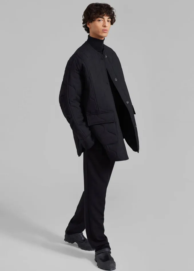 Men The Frankie Shop Outerwear Ted Quilted Jacket Black