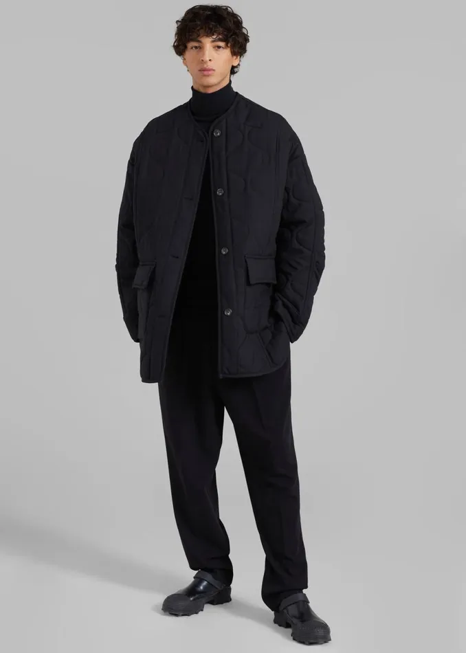 Men The Frankie Shop Outerwear Ted Quilted Jacket Black