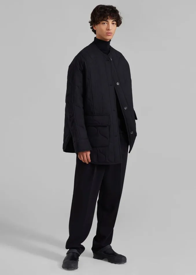Men The Frankie Shop Outerwear Ted Quilted Jacket Black