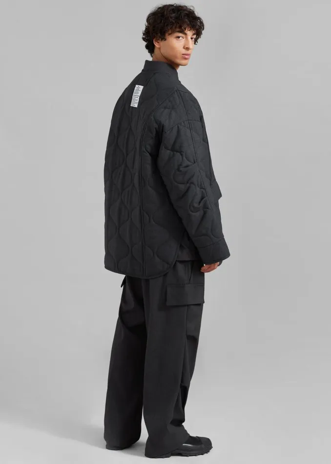 Men The Frankie Shop Outerwear Ted Quilted Jacket Charcoal