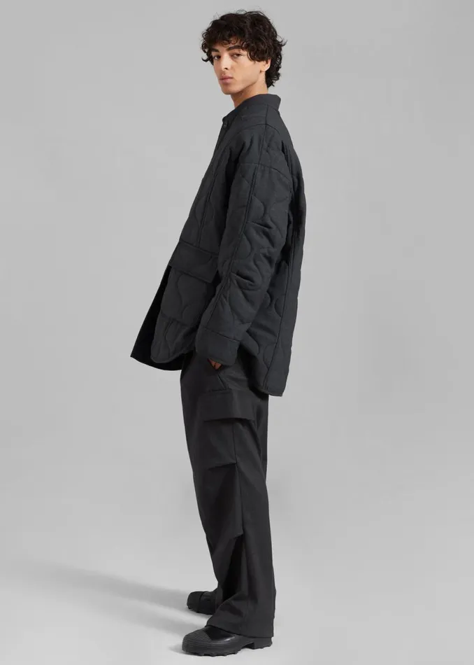 Men The Frankie Shop Outerwear Ted Quilted Jacket Charcoal
