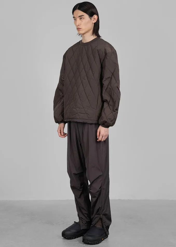Men The Frankie Shop Tops Amomento Reversible Padded Sweatshirt Dark Brown