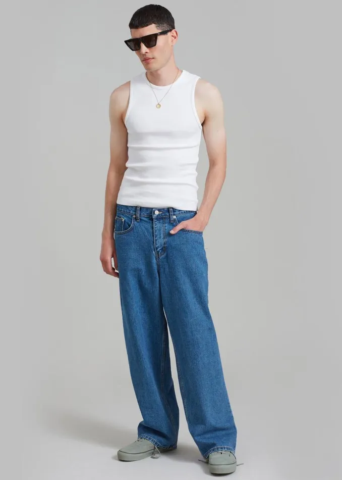 Men The Frankie Shop Tops Amomento Round Neck Sleeveless Top White