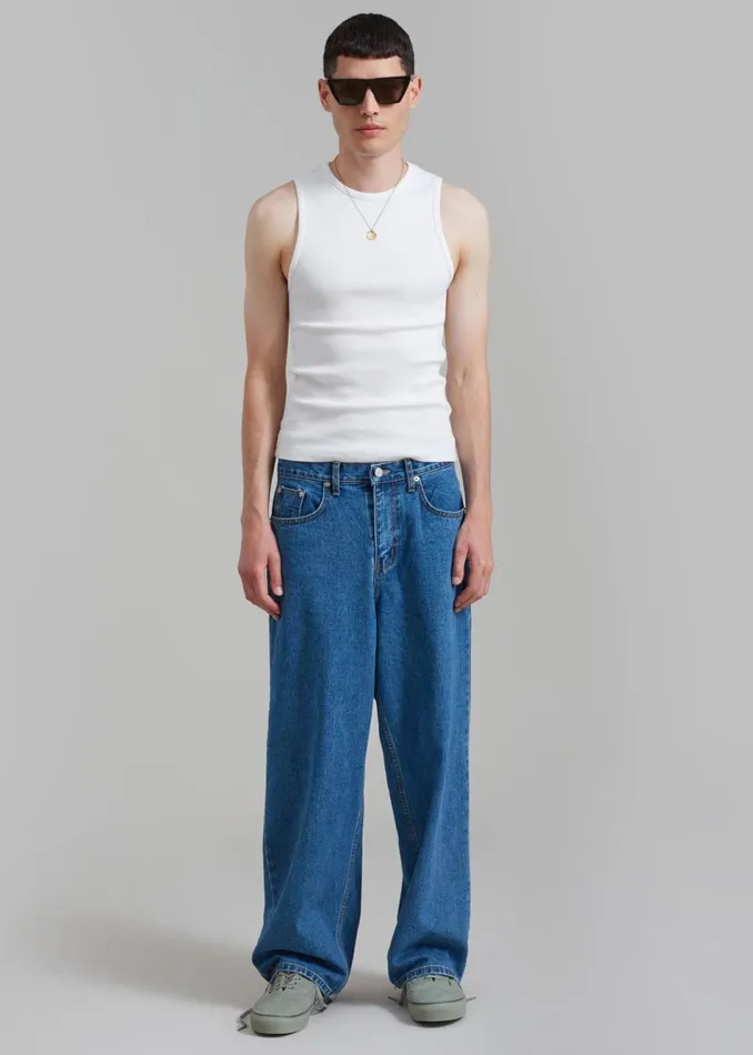 Men The Frankie Shop Tops Amomento Round Neck Sleeveless Top White