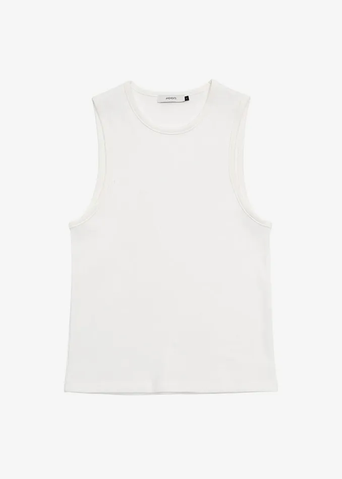 Men The Frankie Shop Tops Amomento Round Neck Sleeveless Top White