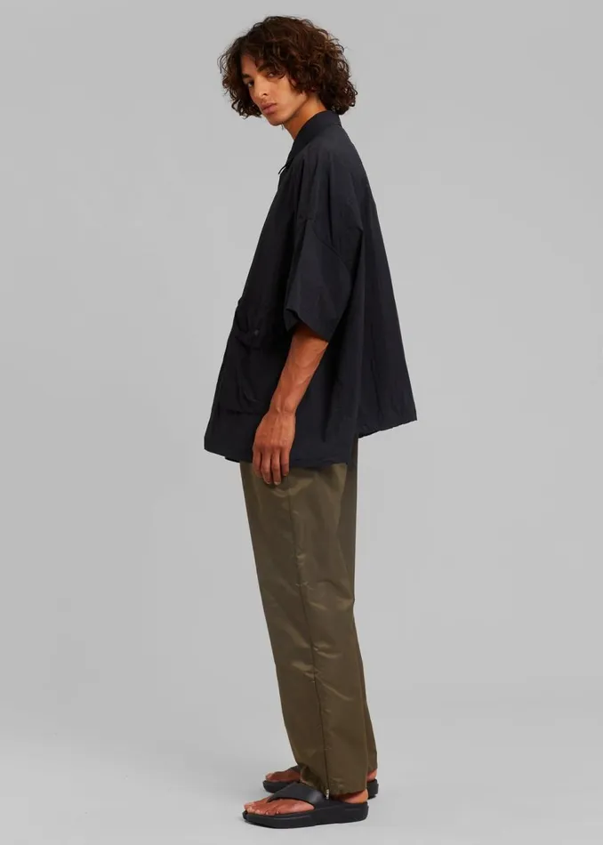 Men The Frankie Shop Tops Bedri Cargo Shirt Black