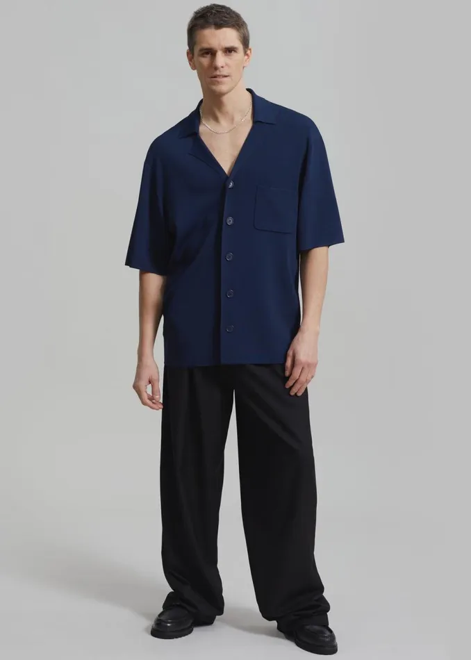 Men The Frankie Shop Tops Benson Polo Navy
