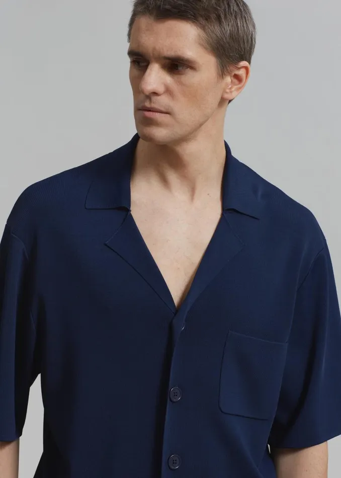 Men The Frankie Shop Tops Benson Polo Navy