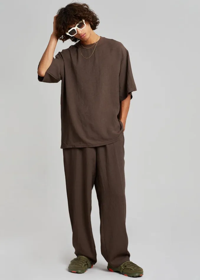 Men The Frankie Shop Tops Brax Tee Brown