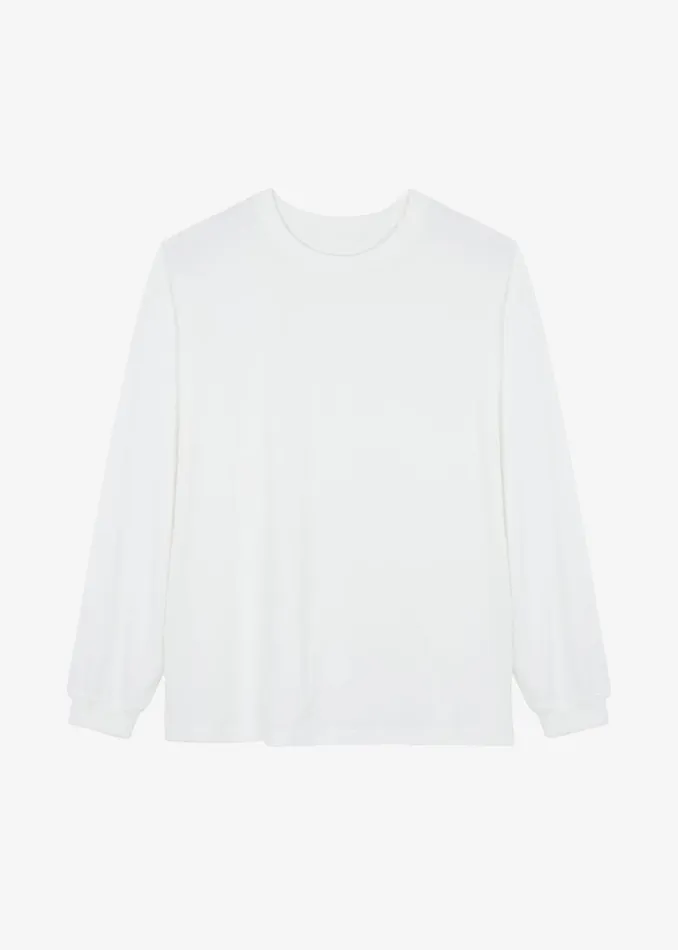 Men The Frankie Shop Tops Christopher Long Sleeve Tee White