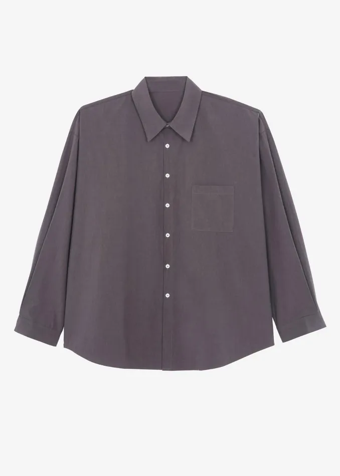 Men The Frankie Shop Tops Darren Oversized Shirt Charcoal