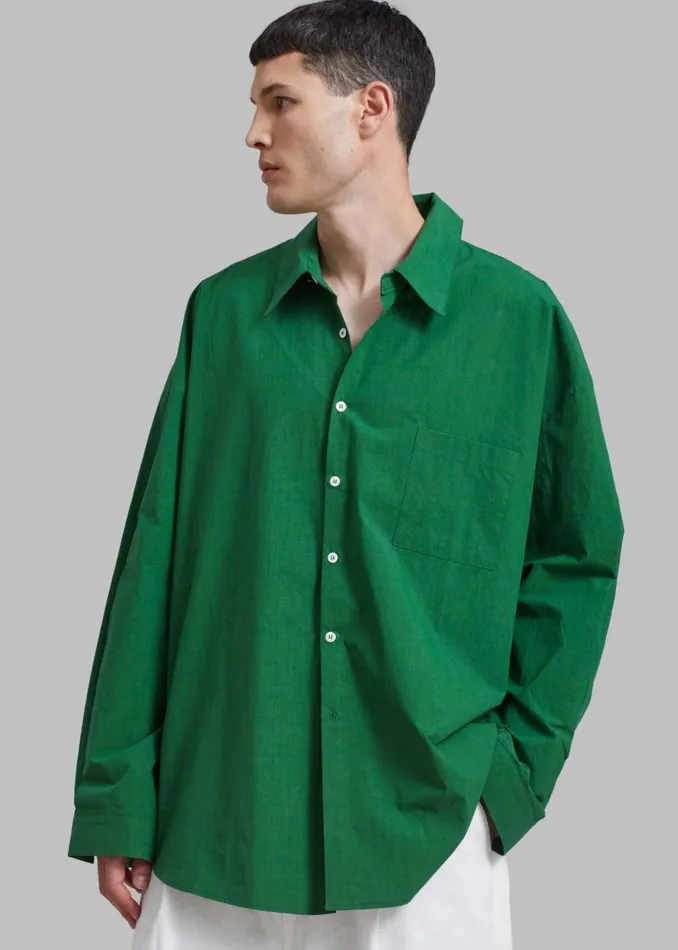 Men The Frankie Shop Tops Darren Oversized Shirt Green
