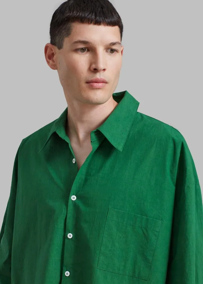 Men The Frankie Shop Tops Darren Oversized Shirt Green