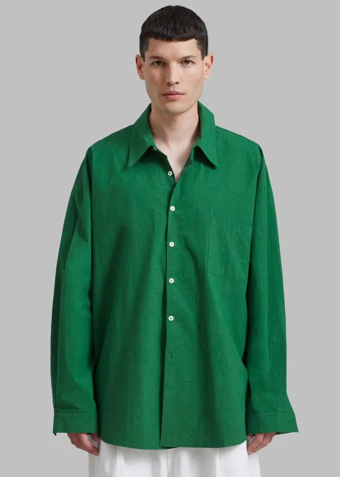 Men The Frankie Shop Tops Darren Oversized Shirt Green