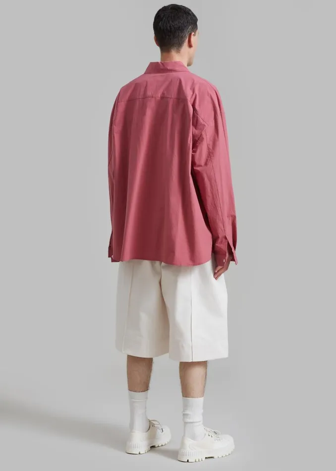 Men The Frankie Shop Tops Darren Oversized Shirt Red