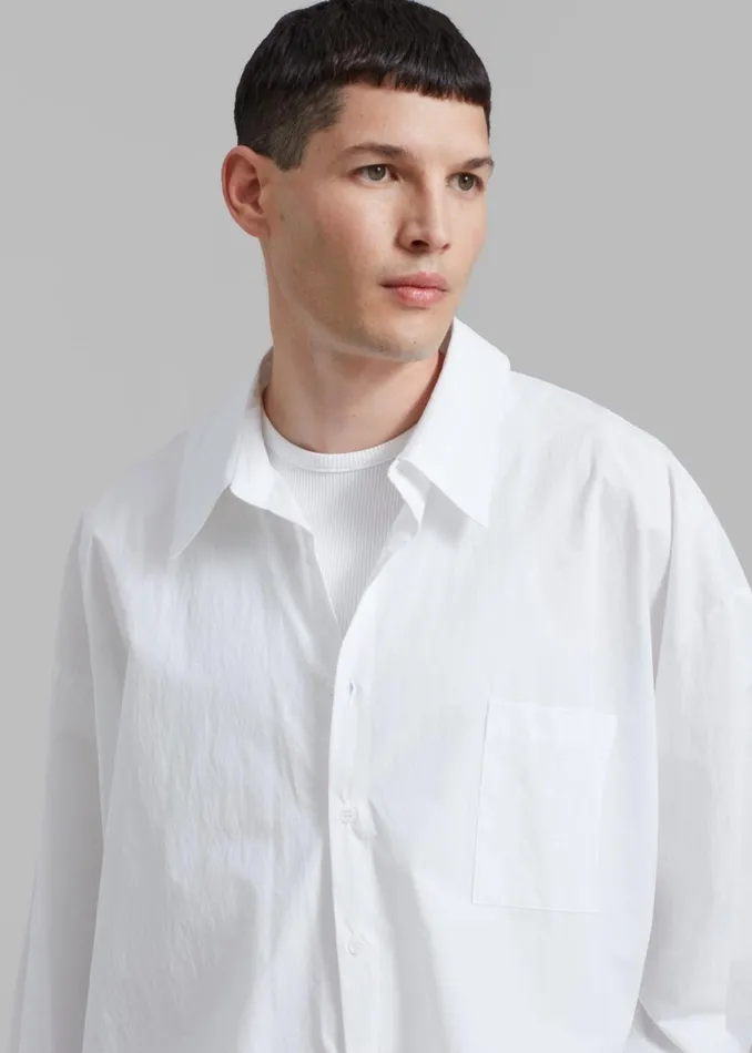 Men The Frankie Shop Tops Darren Oversized Shirt White