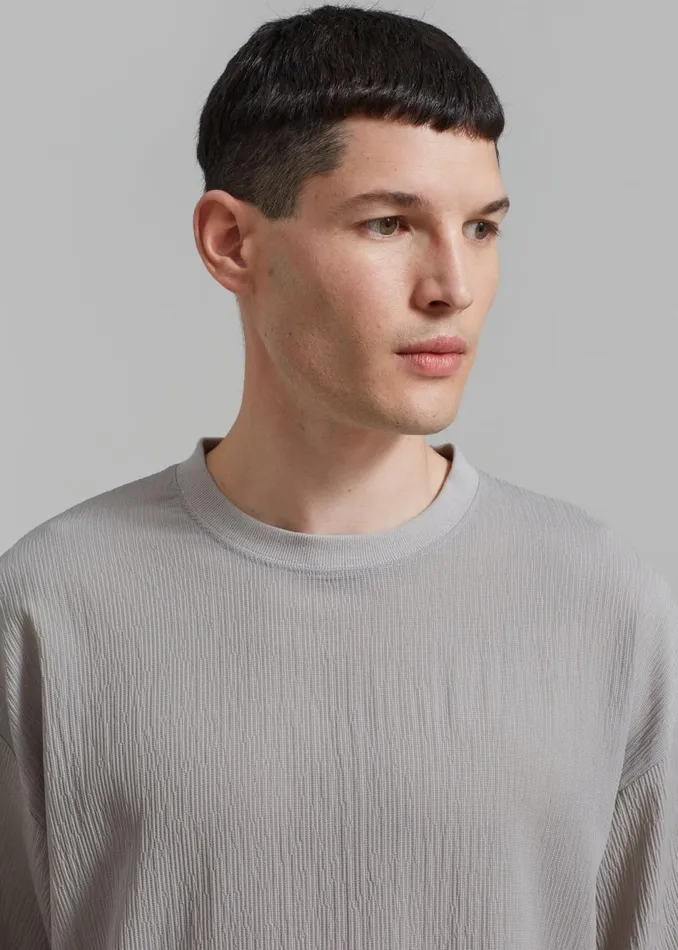 Men The Frankie Shop Tops Eliott Crinkle Tee Grey