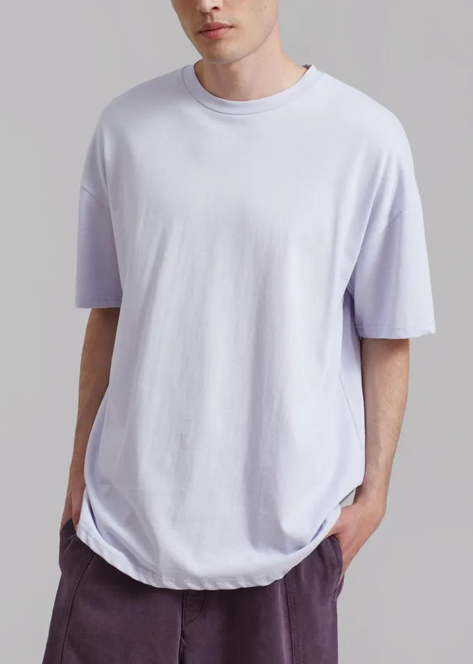 Men The Frankie Shop Tops Faro Boxy Tee Lilac
