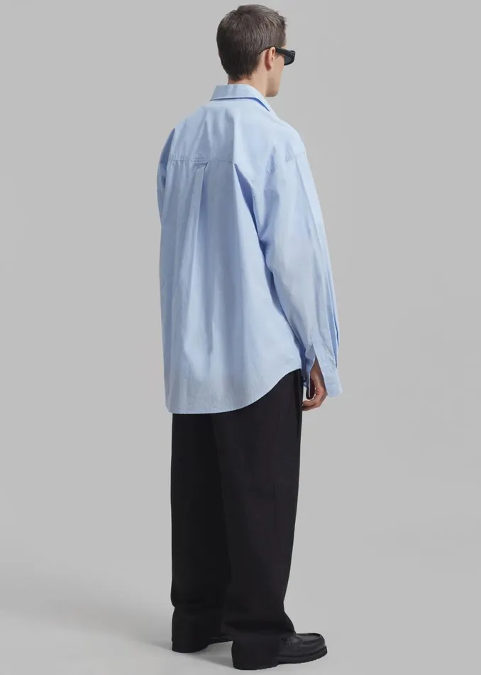 Men The Frankie Shop Tops Gus Oversized Shirt Sky