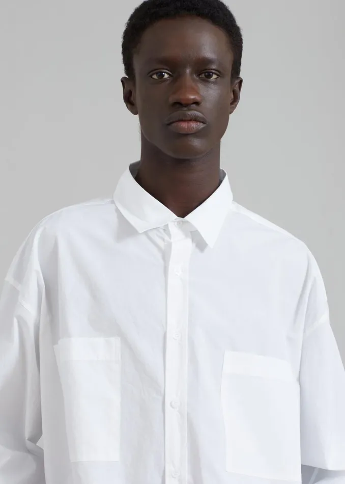 Men The Frankie Shop Tops Gus Oversized Shirt White