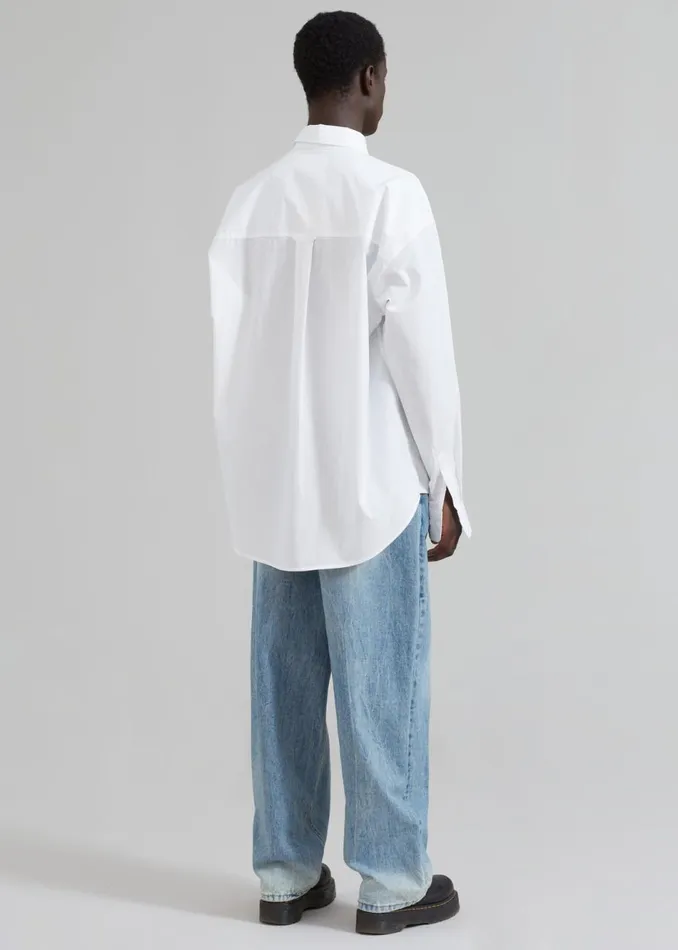 Men The Frankie Shop Tops Gus Oversized Shirt White