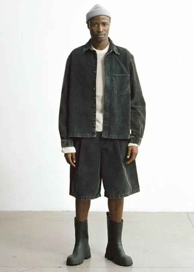 Men The Frankie Shop Tops Haikure Richie BB Velvet Shirt Black