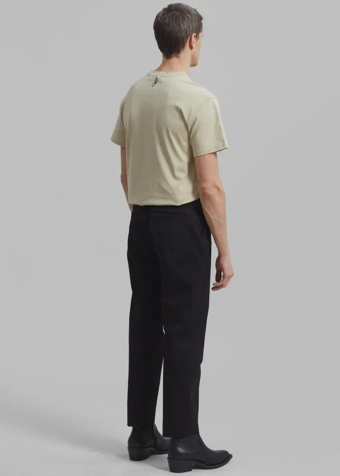 Men The Frankie Shop Tops JW Anderson Polo Couple Embroidery TShirt Beige