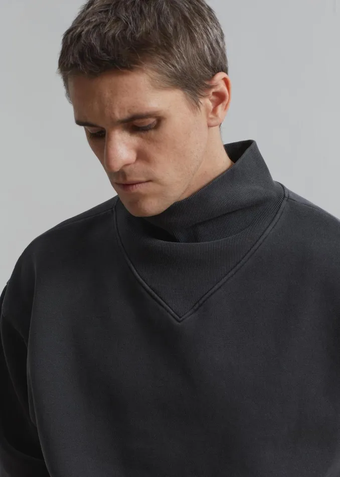 Men The Frankie Shop Tops Micah Sweatshirt Charcoal