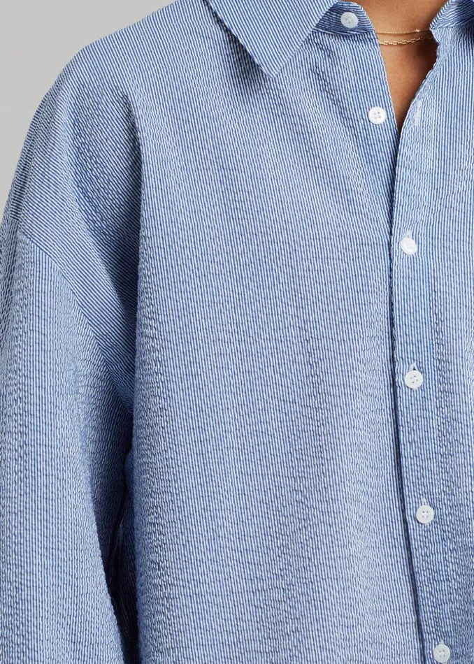 Men The Frankie Shop Tops Saas Shirt Blue