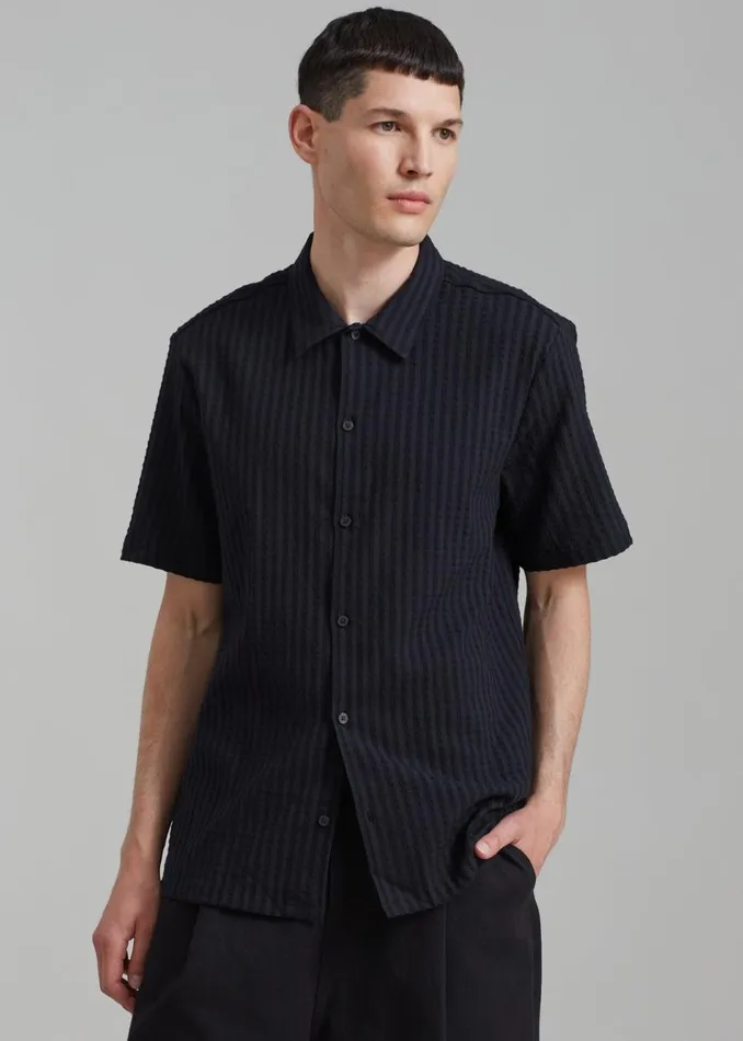 Men The Frankie Shop Tops Samse Samse Avan JX Shirt Black