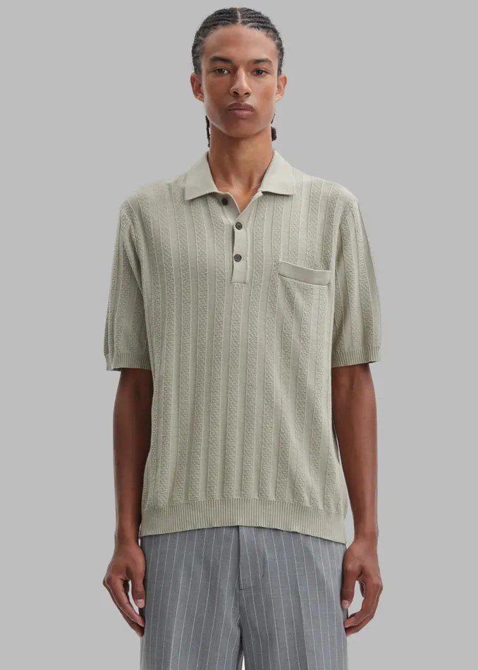 Men The Frankie Shop Tops Samse Samse Conal Polo Agate Grey