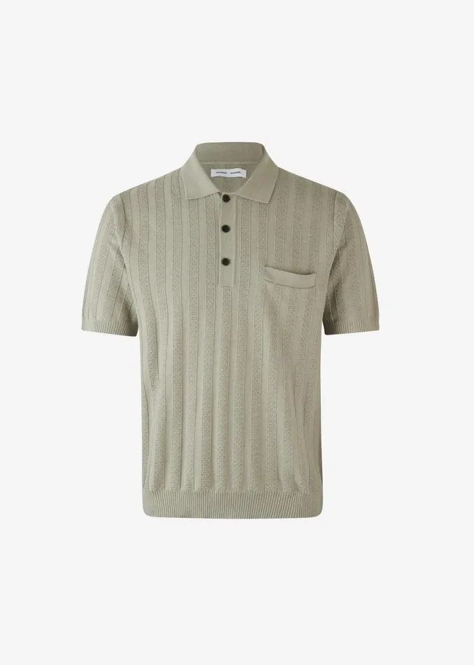 Men The Frankie Shop Tops Samse Samse Conal Polo Agate Grey