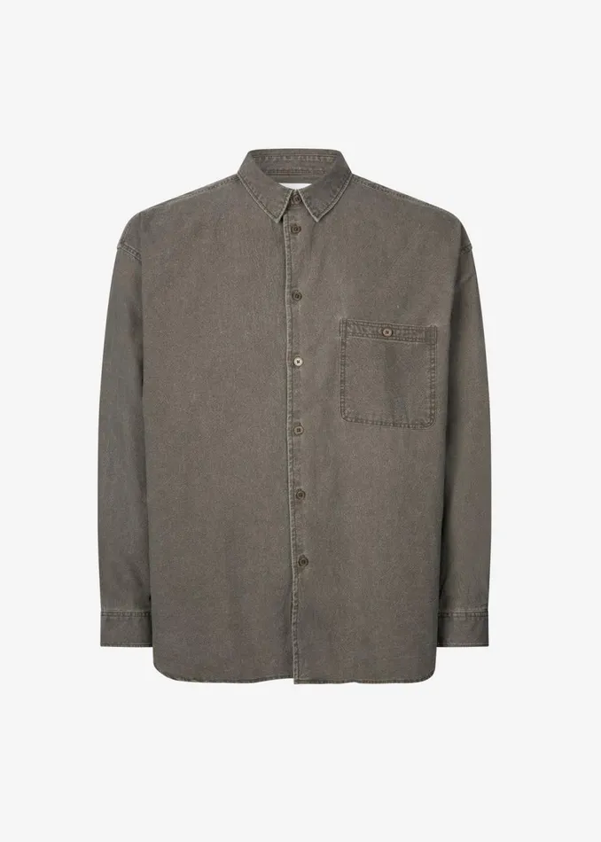 Men The Frankie Shop Tops Samse Samse Luan G Shirt Washed Major Brown