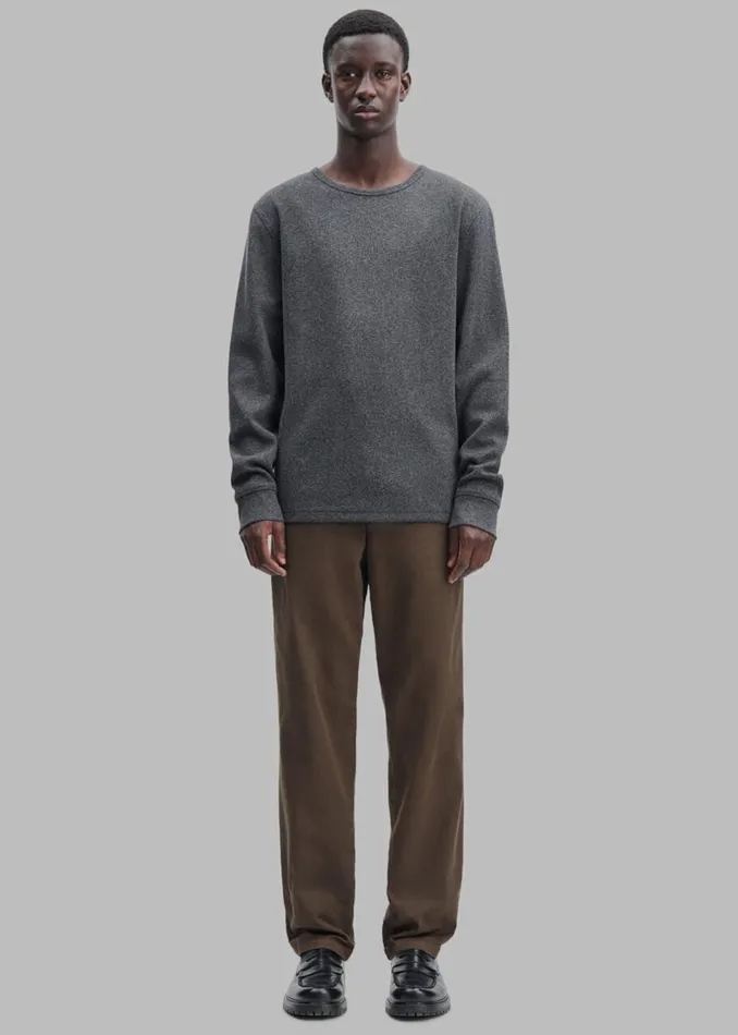 Men The Frankie Shop Tops Samse Samse Malthe Long Sleeve TShirt Black Melange