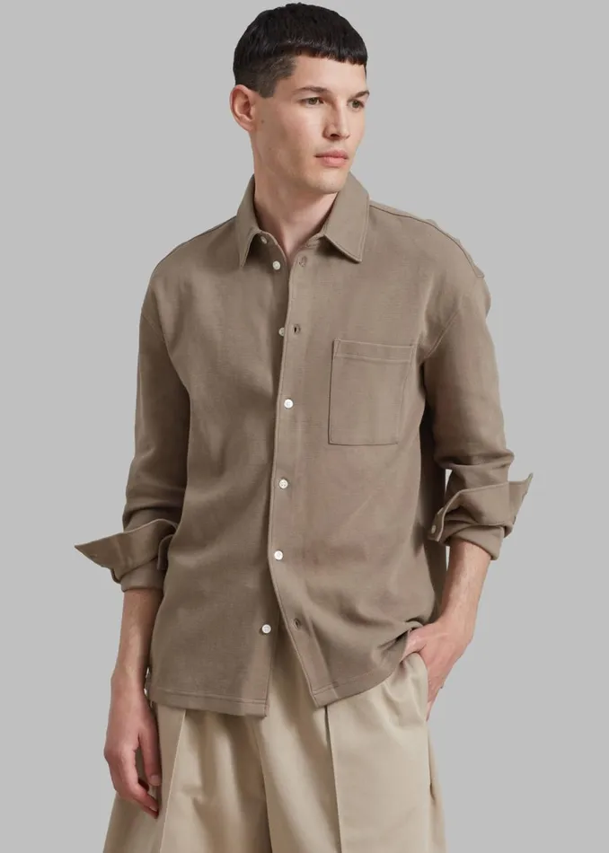 Men The Frankie Shop Tops Samse Samse Poul Shirt Brindle