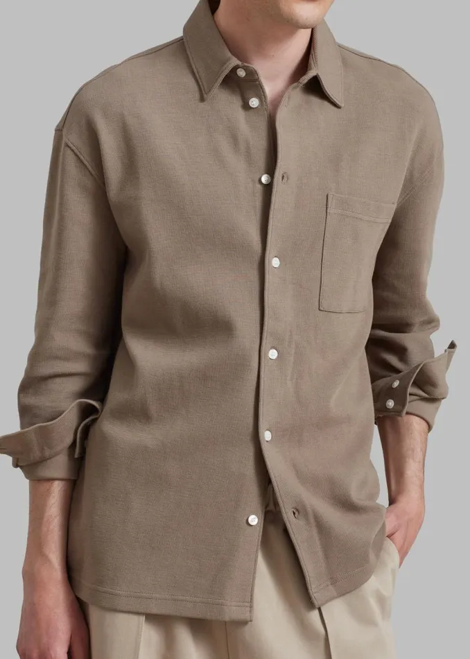 Men The Frankie Shop Tops Samse Samse Poul Shirt Brindle