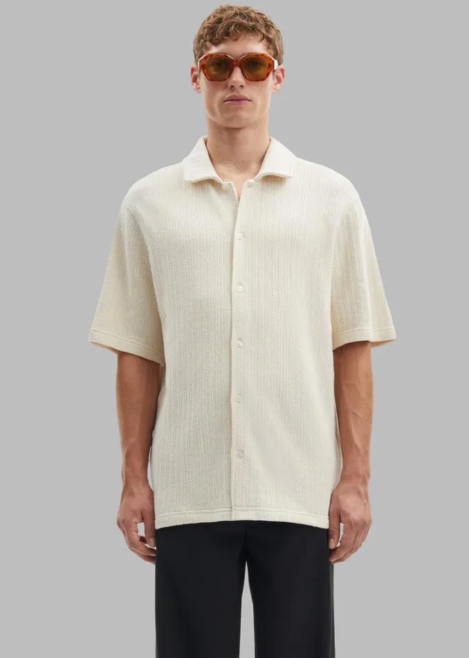 Men The Frankie Shop Tops Samse Samse Sakvistbro Shirt Clear Cream
