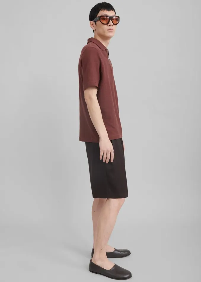 Men The Frankie Shop Tops Samse Samse Saolli Hz Polo Brown Stone
